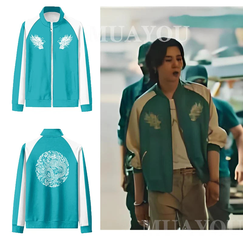 Long Sleeve Casual Streetwear Jacket with Front Closure and Pockets