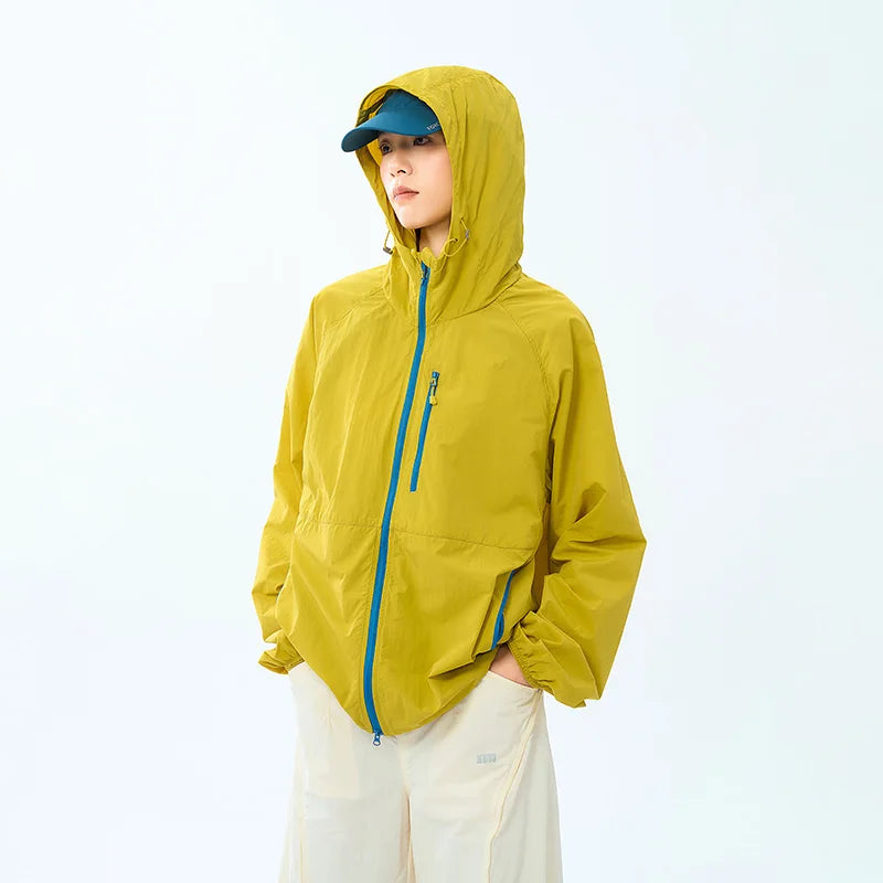 Lightweight Hooded Hiking Windbreaker Jacket for Trail Wear