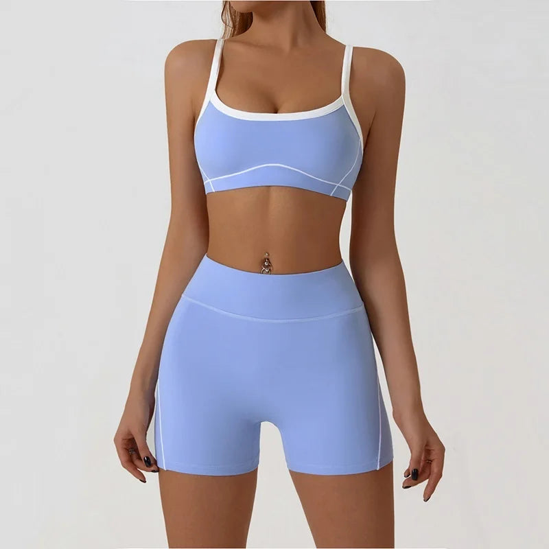 Women's Crop Top and Bottoms Workout Set