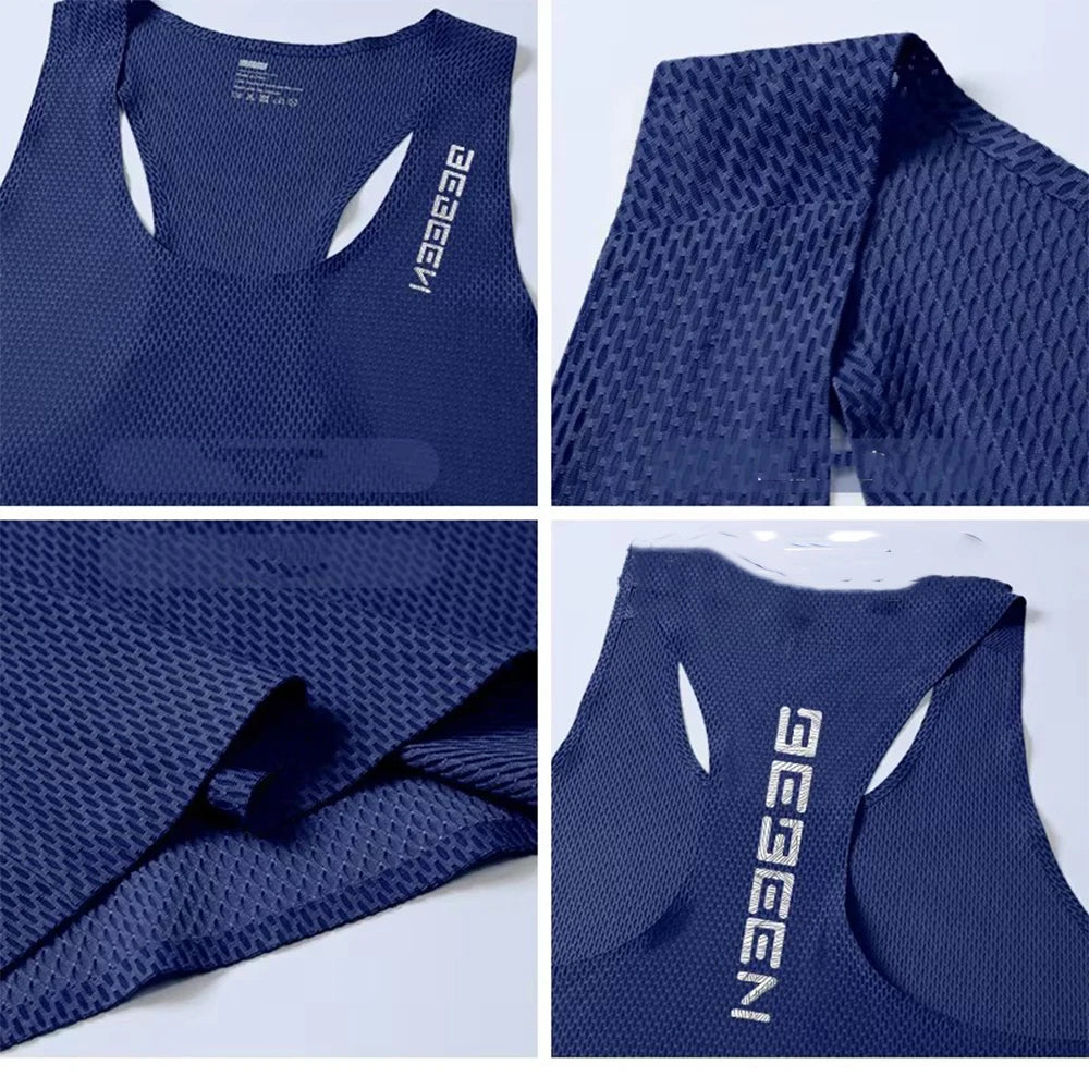 Sleeveless Crew Neck Racerback Running Training Tank Top