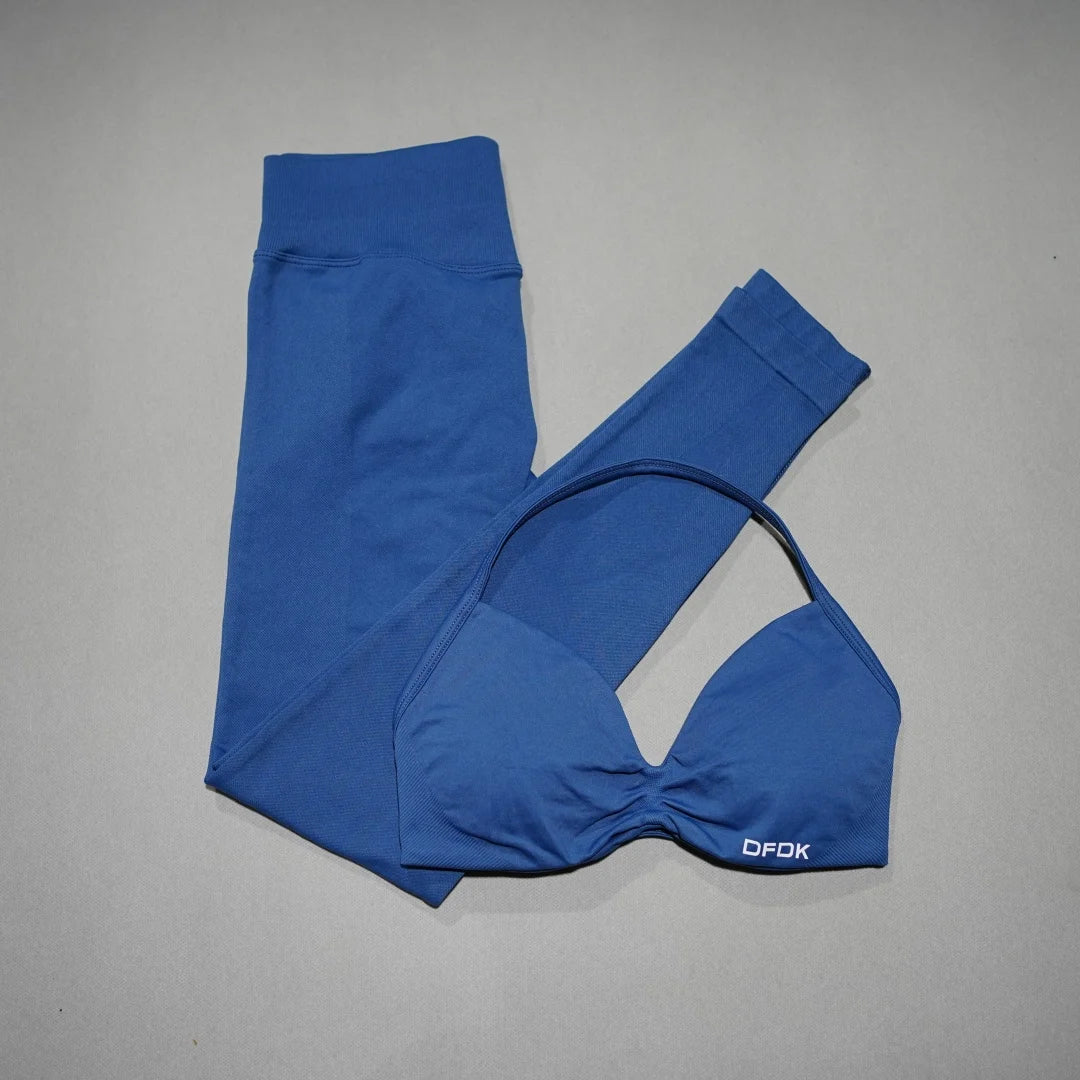 Women's Strappy Bra And Bottoms Yoga Set For Workout Outfits