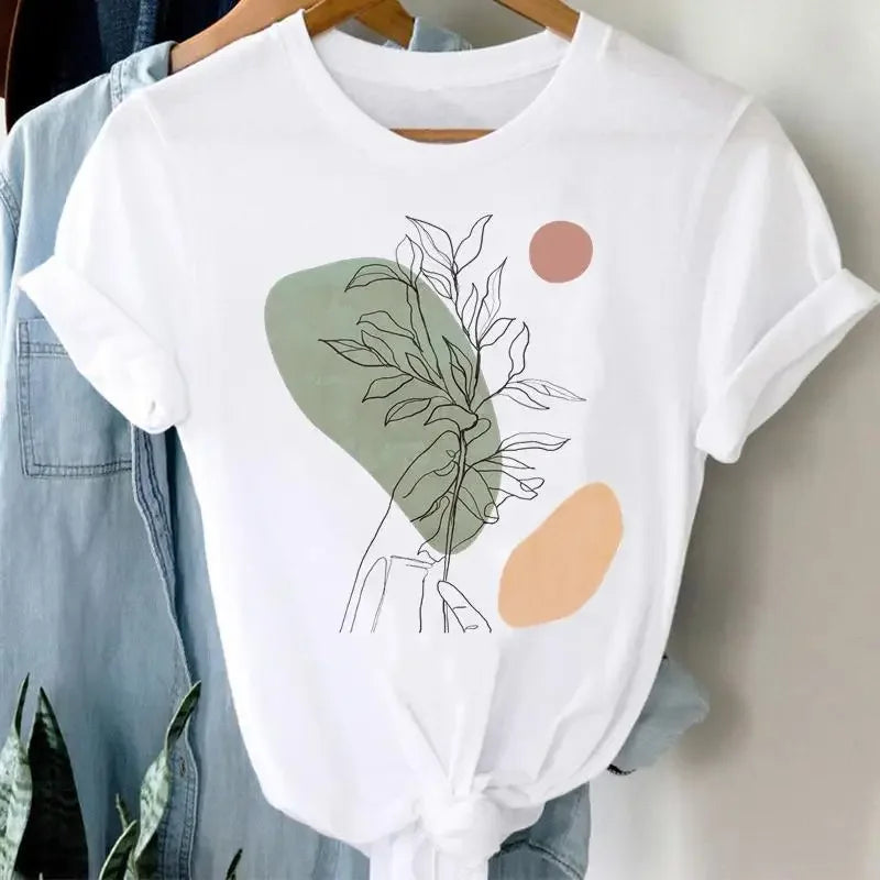 Women's Nature Graphic Modal Short-Sleeve Crewneck T-Shirt