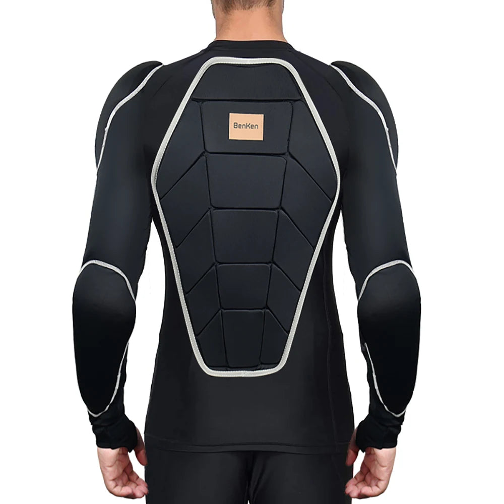 Long Sleeve Padded Protective Base Layer Sports Top