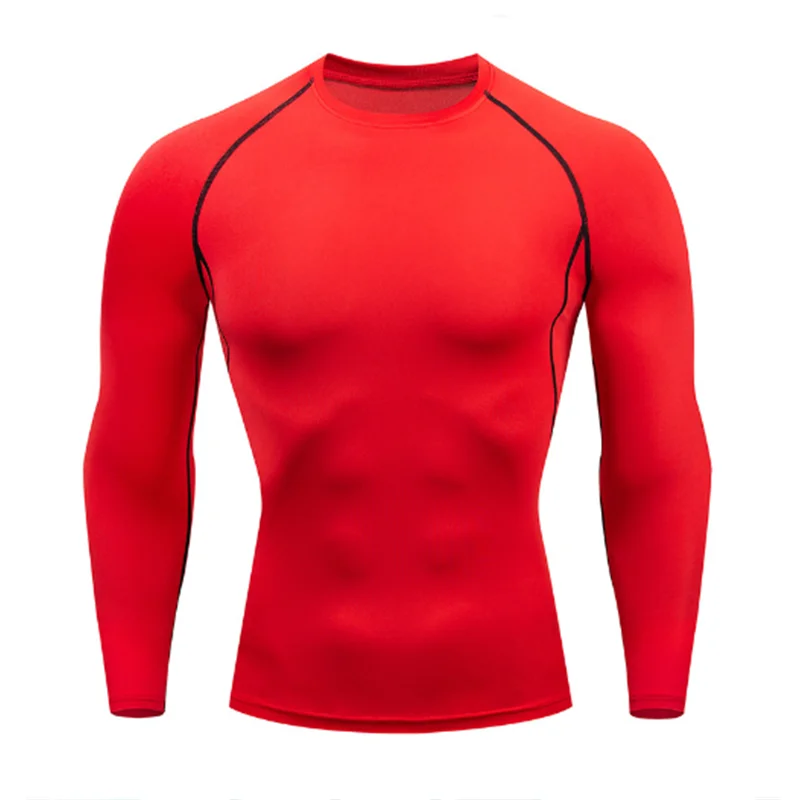 Fitted Crew Neck Long Sleeve Compression T Shirt