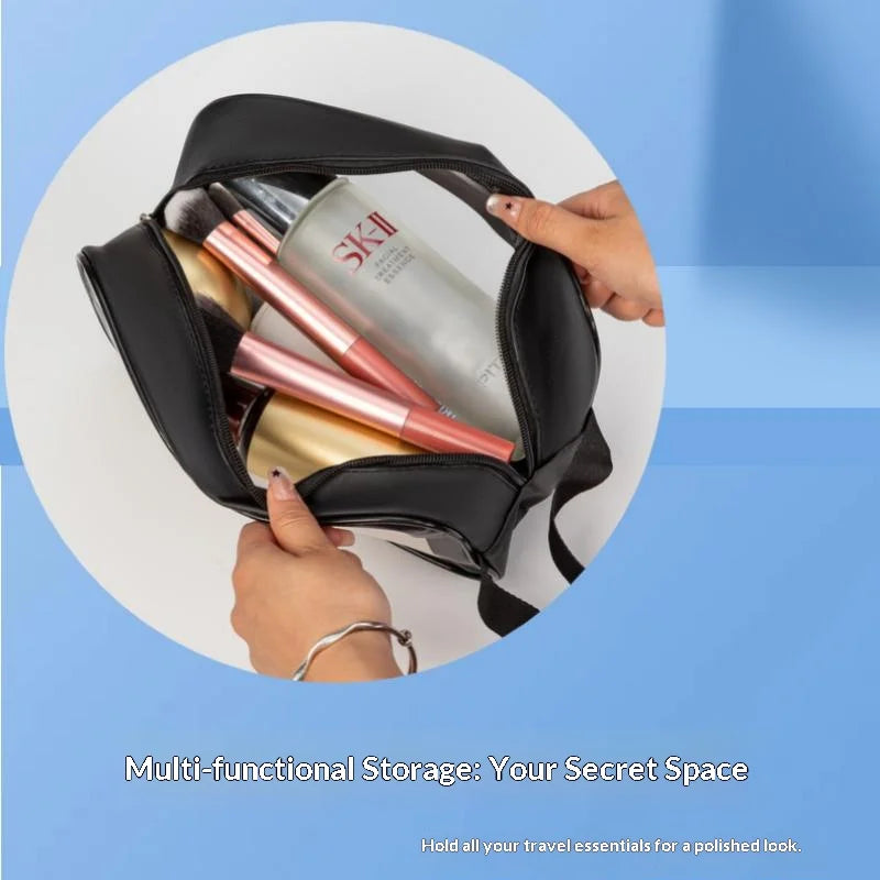 Translucent Toiletry Pouch with Zipper and Original Size Options