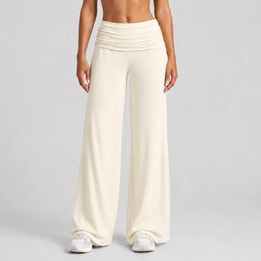 Women's Nylon Blend Flared Workout Pants with Coordinating Top Style Options