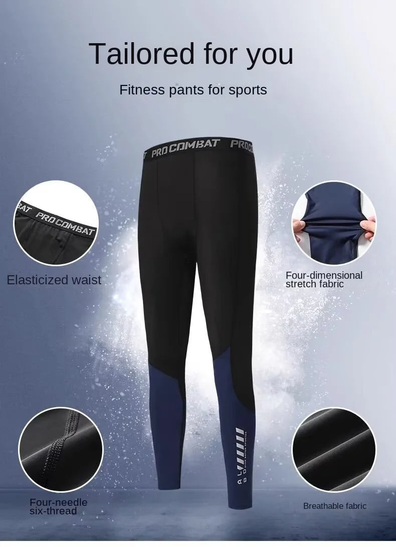 Men's Fitted Training Leggings for Gym and Running