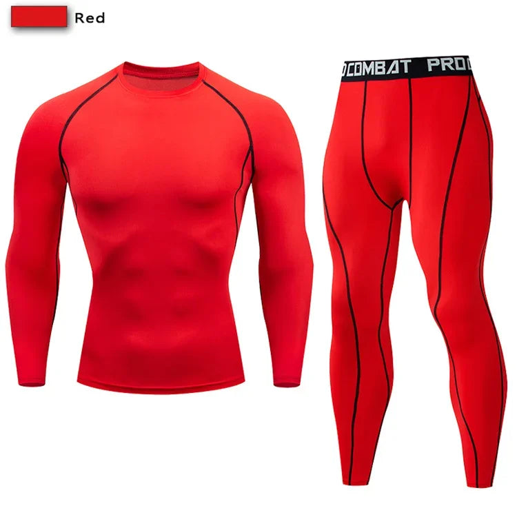 Men's Fitted Training Top and Leggings Set