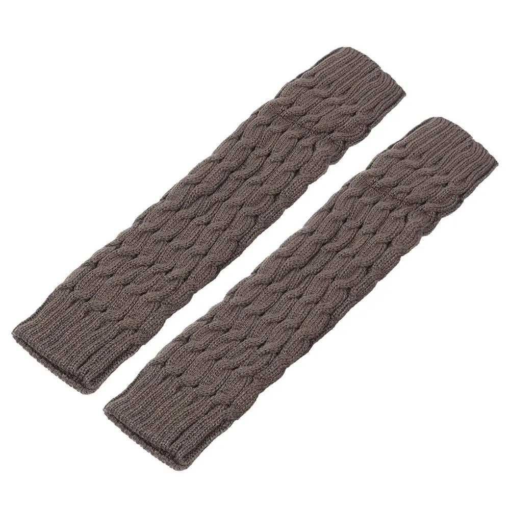 Cable Knit Calf Leg Warmers with Solid Color Choices