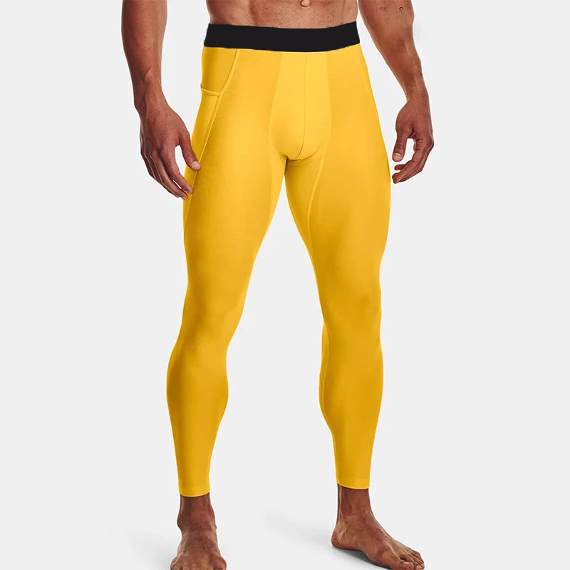 Men's Fitted Training Leggings for Gym and Running