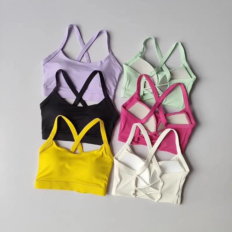 Women's Lace Up Back Sports Bra