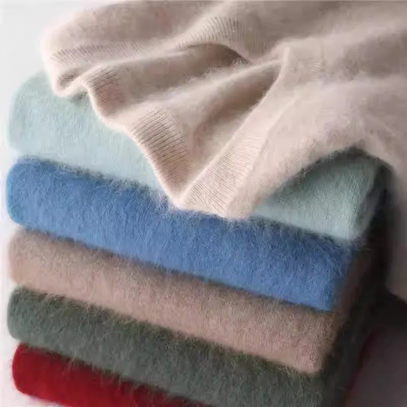 Men's Plain Long Sleeve Knit Sweater