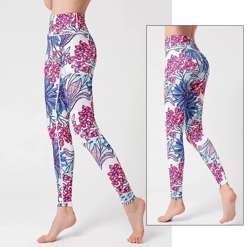 Women's Printed High-Waist Workout Leggings