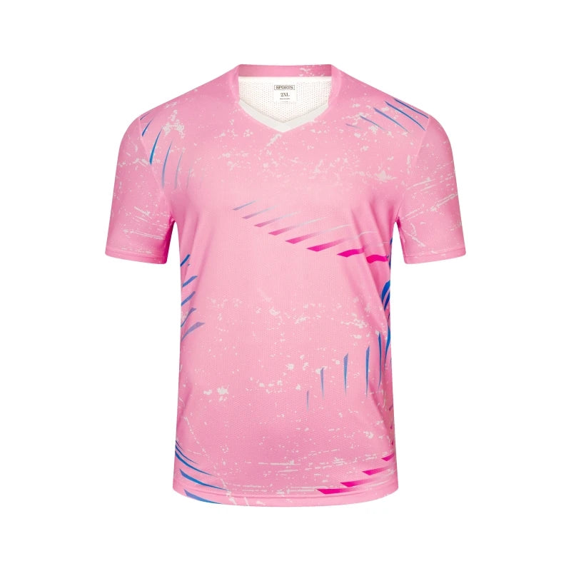 Printed Court Sports Short Sleeve T-shirt For Sports Outfits