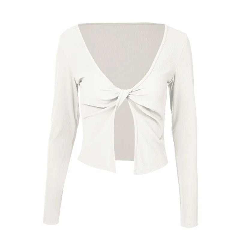 Women's Twist-Front Long-Sleeve Workout Top