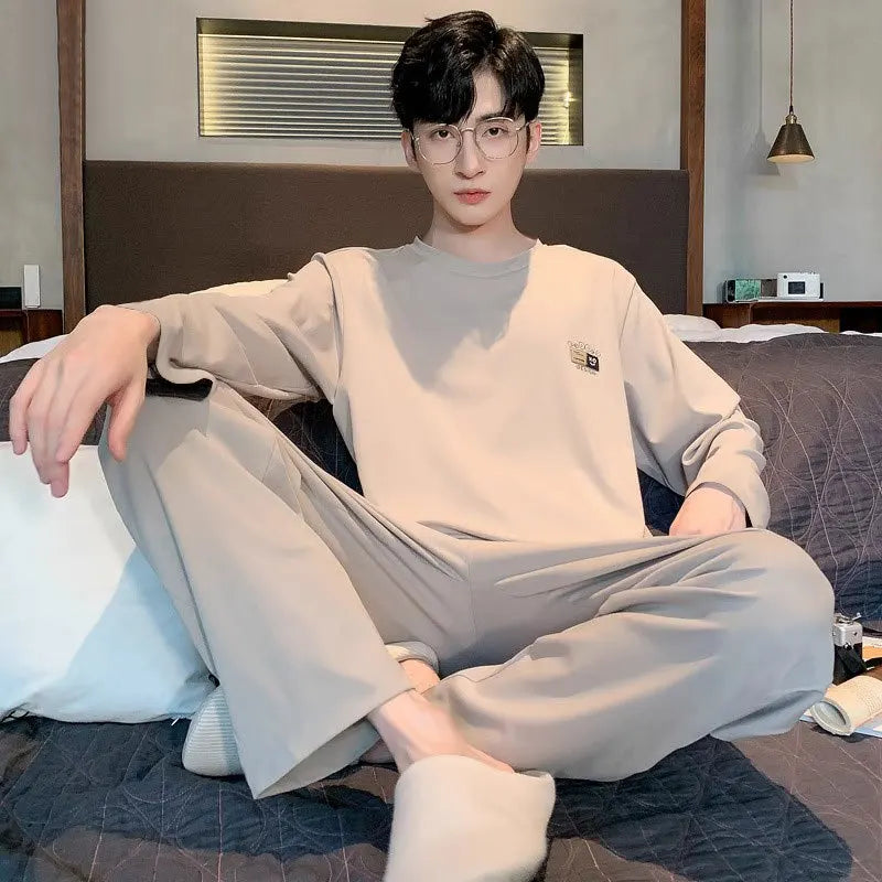 Men's Graphic Long Sleeve Top and Pants Pajama Set