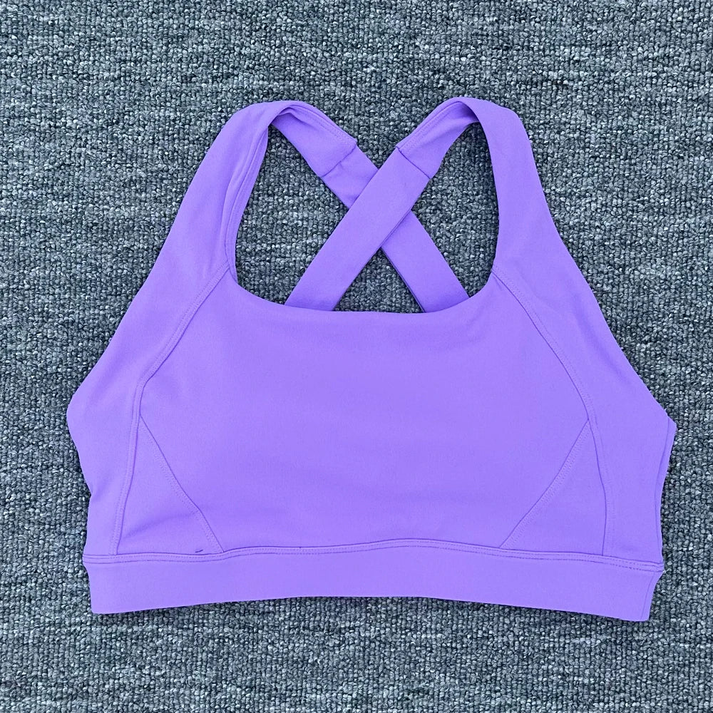 Women's Wide Cross Strap Sports Bra