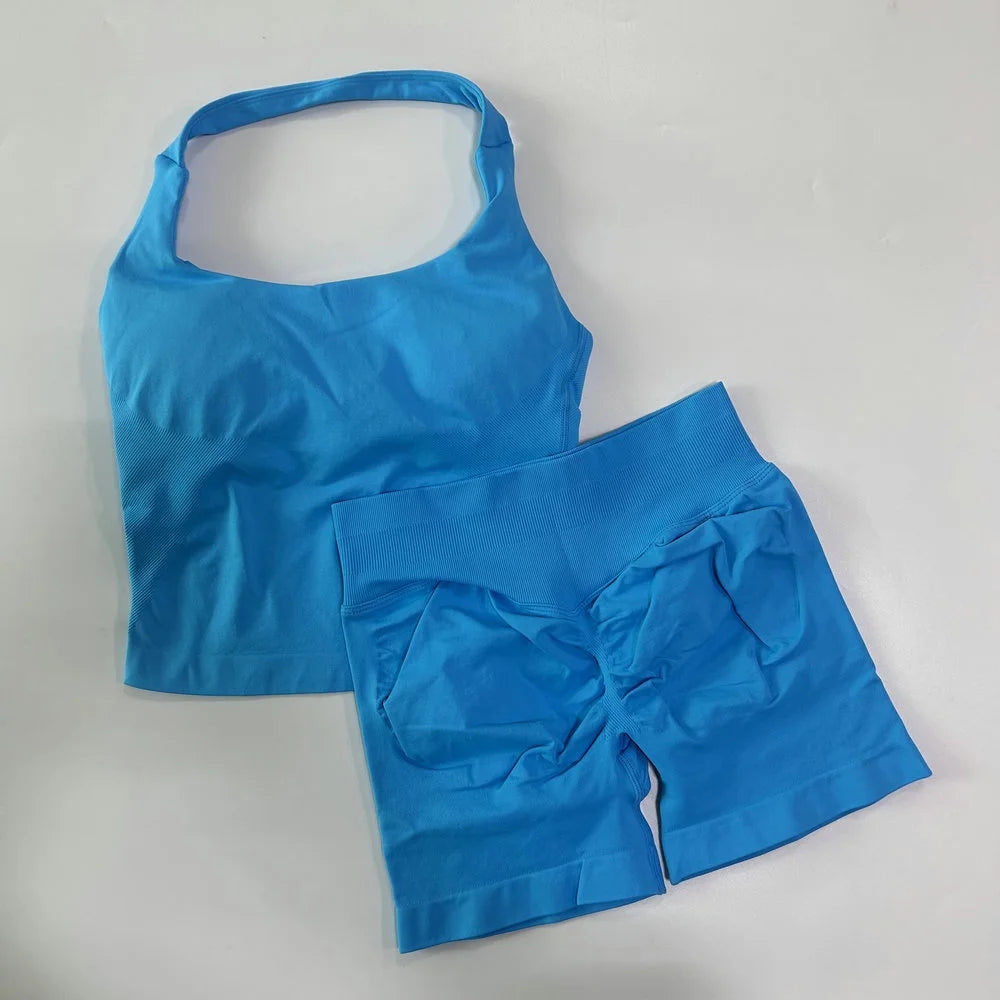 Women's Tank And Shorts Yoga Set For Workout Outfits