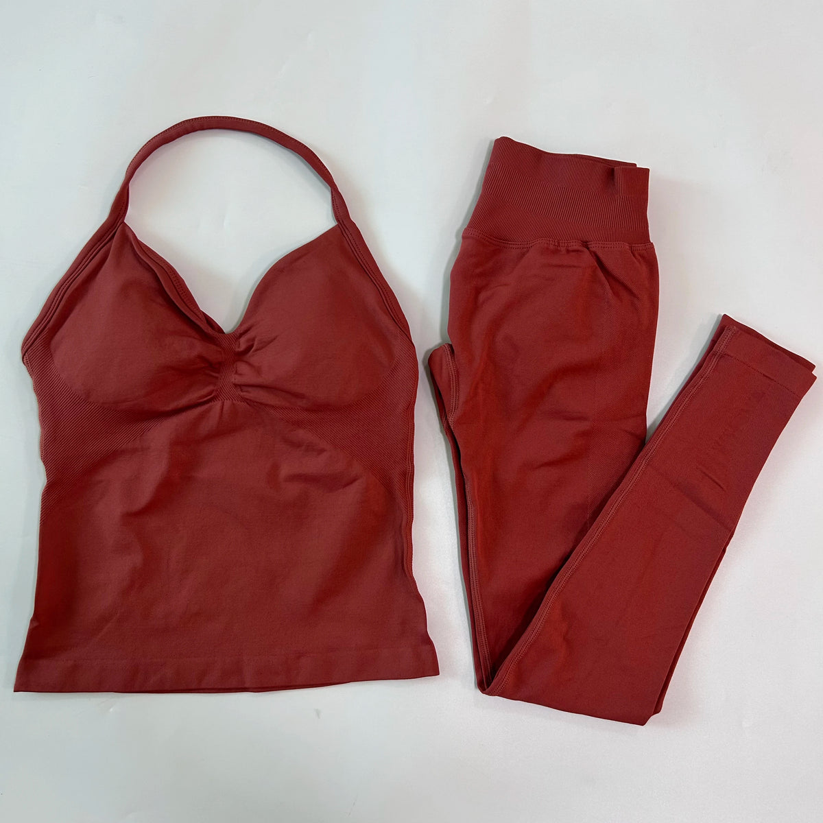 Women's Thin Strap Tank And Leggings Yoga Set