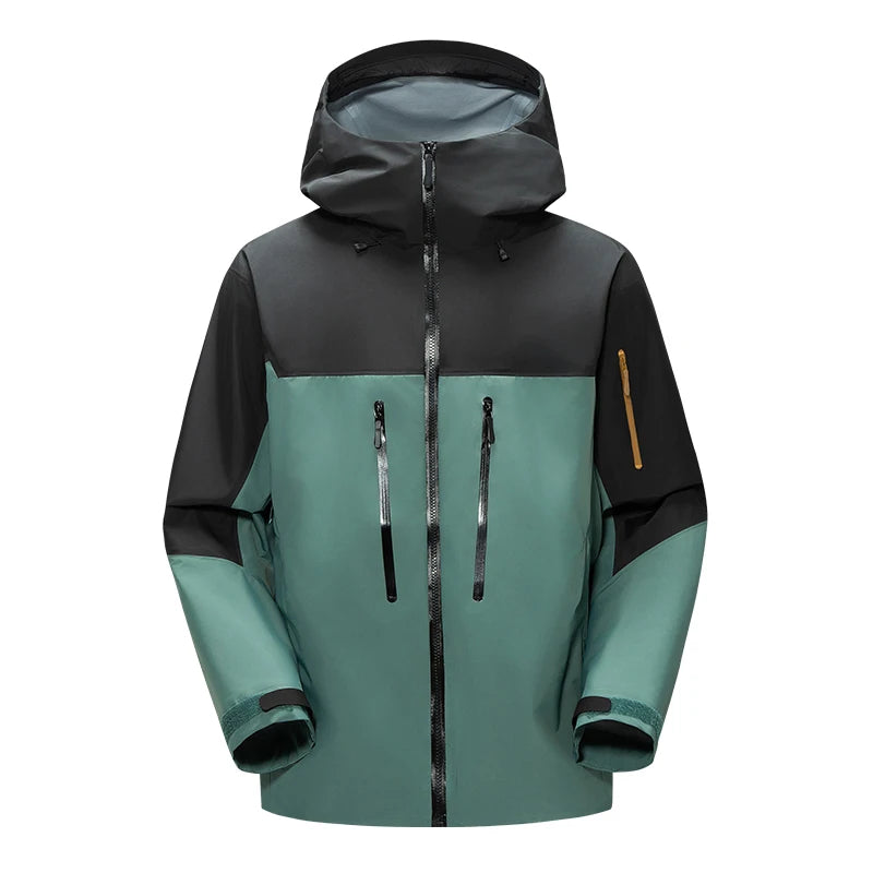 Men's Colour Block Hooded Zip Front Jacket