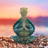 Sea Turtle Figurine Meditating Turtle Statue Zen Yoga Tortoise Miniature Sculpture Sea Turtle Resin Ornament Home Garden Decor