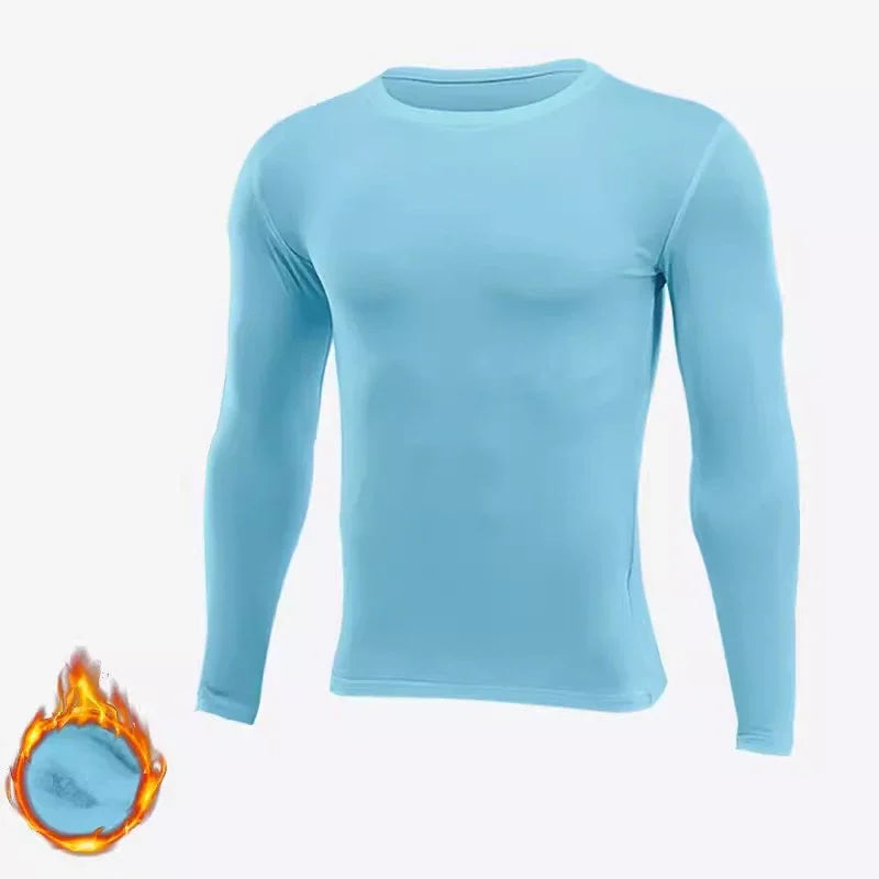 Fitted Crew Neck Long Sleeve Compression T Shirt