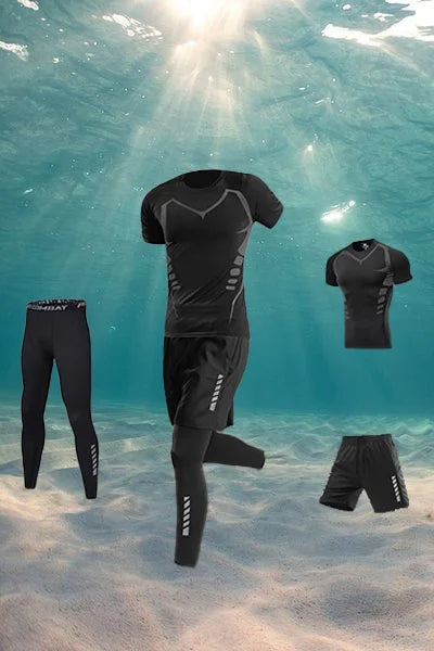 Men's Full Body Swimsuit with Long and Short Sleeve Style Options
