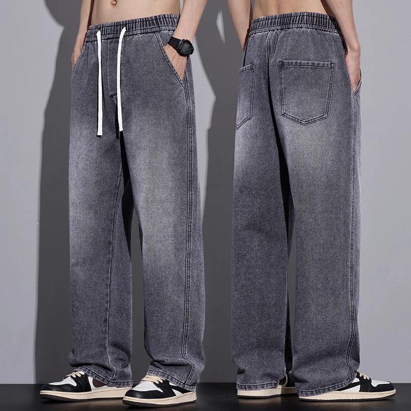 Men's Wide Leg Denim Jeans for Casual Everyday Wear