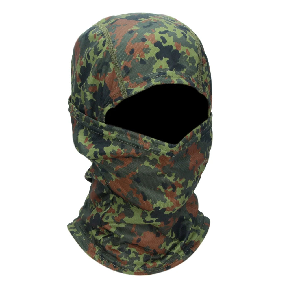 Full Face Balaclava Hood with Solid and Camouflage Options