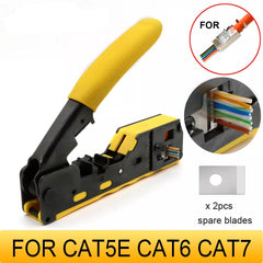 all in one rj45 pliers networking crimper cat5 cat6 cat7 cat8 crimping network tools ethernet cable Stripper clamp lan