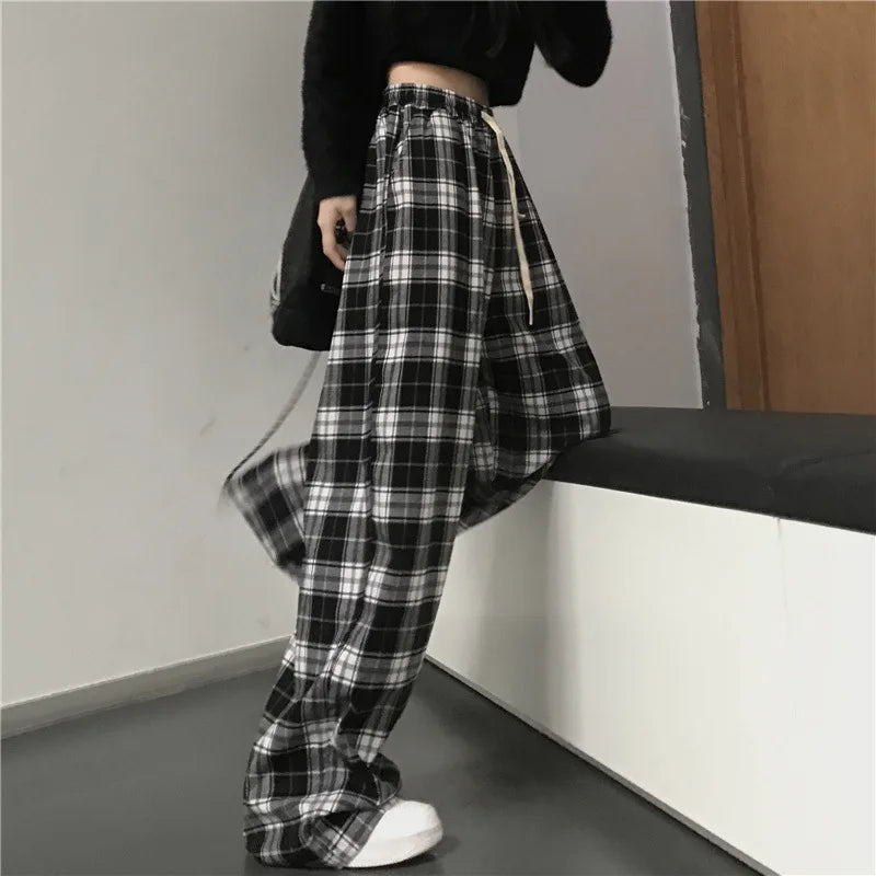 Full Length Loose Fit Casual Streetwear Pants with Waistband