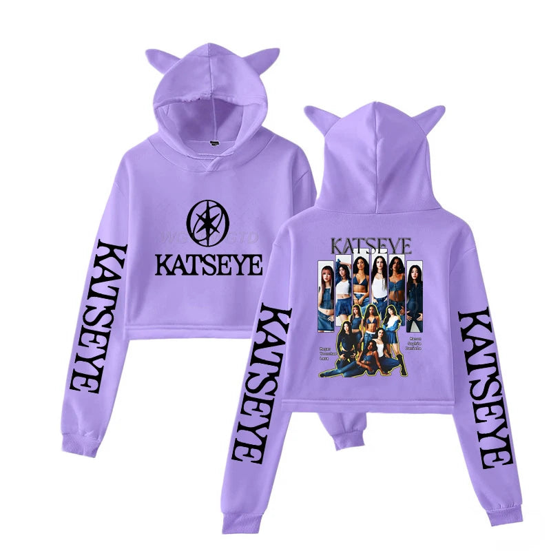 KATSEYE Graphic Long-Sleeve Pullover Hoodie