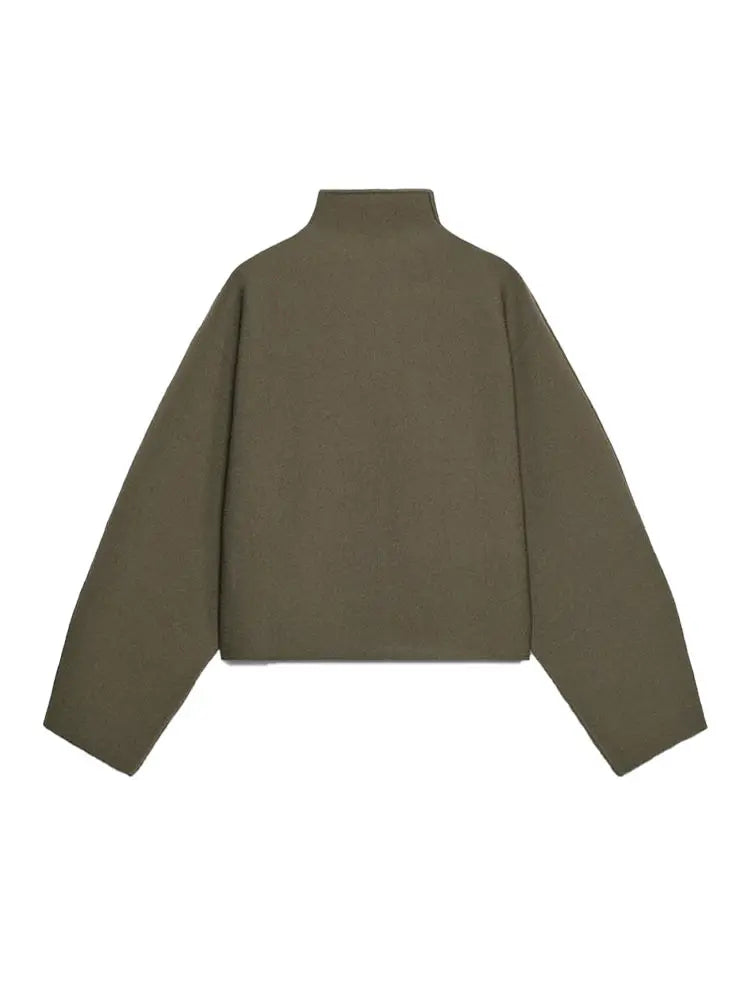 Women's Stand-Collar Zip-Front Jacket