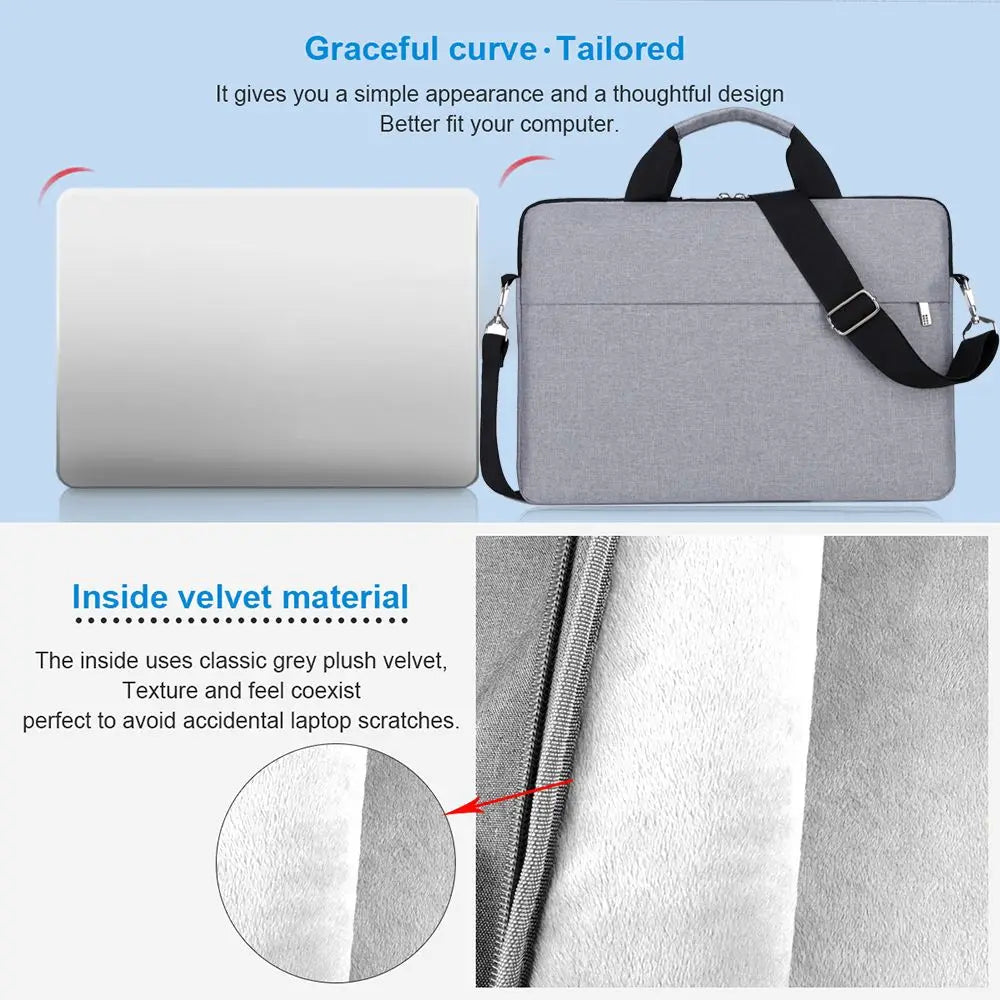 Laptop Carry Bag with Handles and Shoulder Strap in Size Options