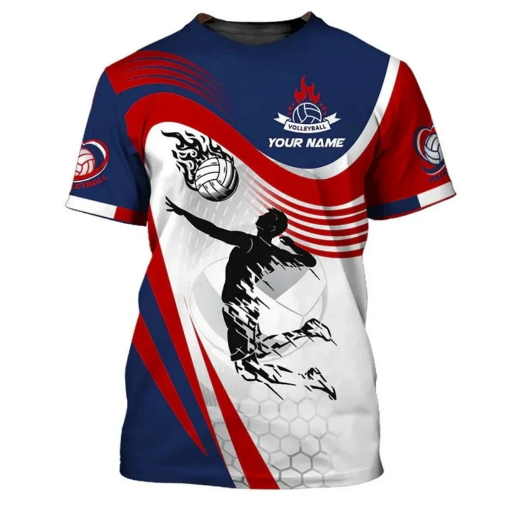 Volleyball Graphic Short Sleeve T-shirt For Sports Outfits