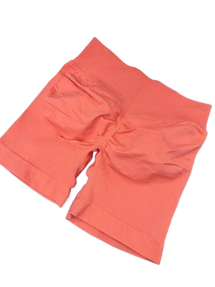 Women's Scrunch Back Nylon Blend Shorts for Yoga and Gym Training