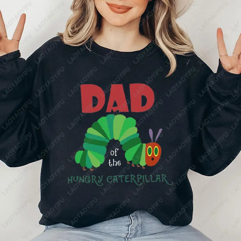 Caterpillar Graphic Long Sleeve Pullover Casual Sweatshirt for Layering