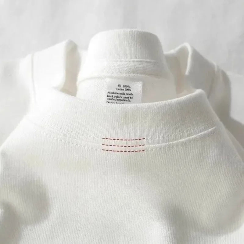 Men’s Heavyweight Cotton Crew-Neck T-Shirt with Relaxed Short-Sleeve Cut