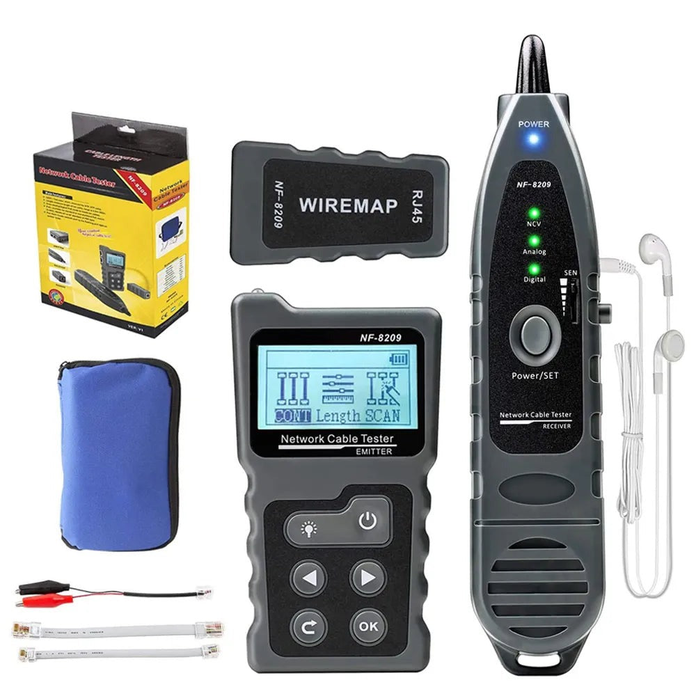 NF-8209 Cable Tracker Lan Display Measure Tester Network Tools LCD ...