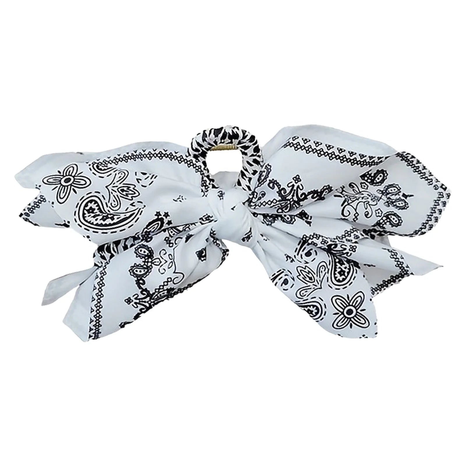 Decorative Paisley Bow Claw Hair Clip for Everyday Hair Styling