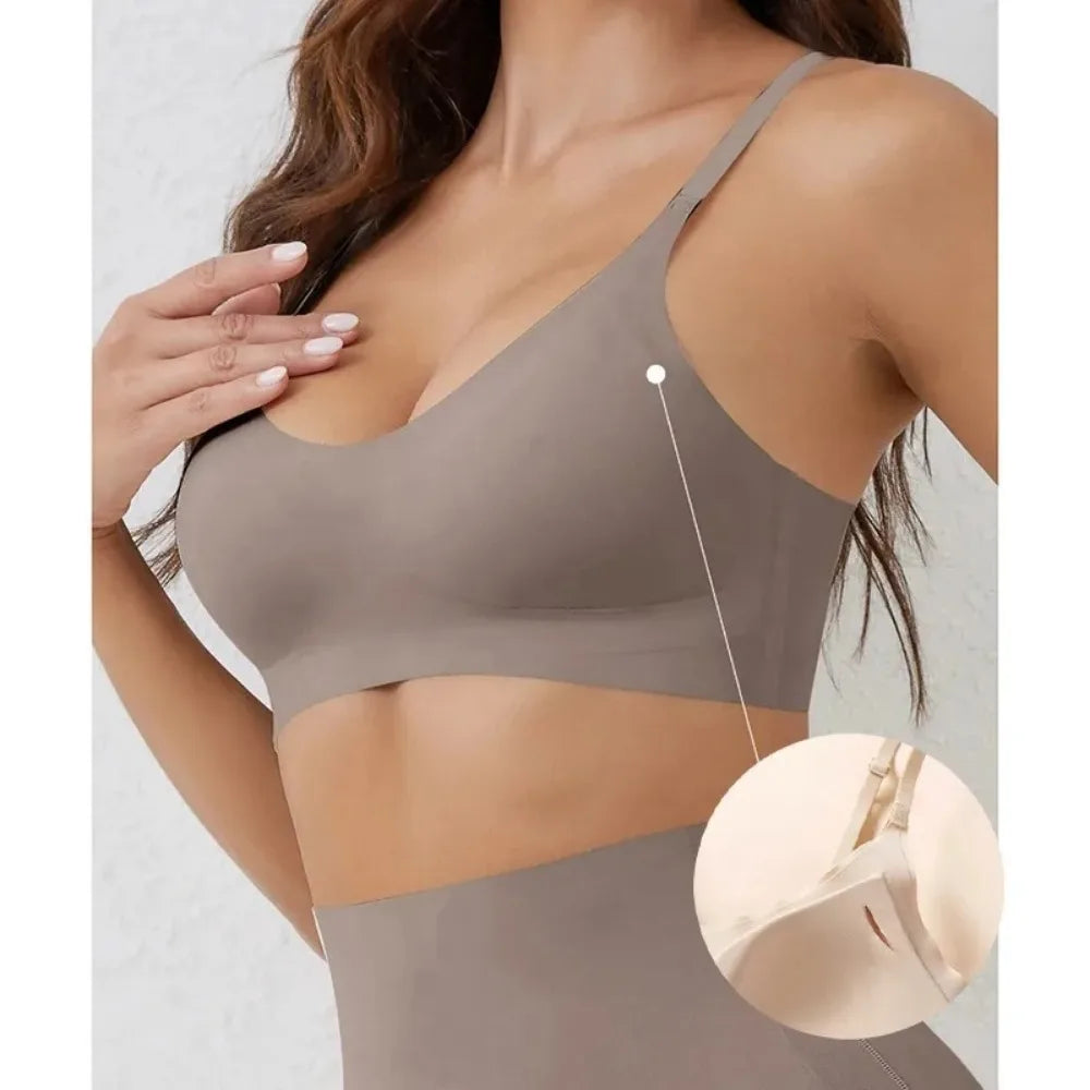 Women's Thin Strap V Neck Everyday Bra