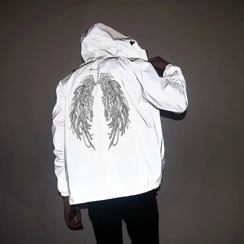 Hooded Long Sleeve Full Zip Casual Streetwear Jacket