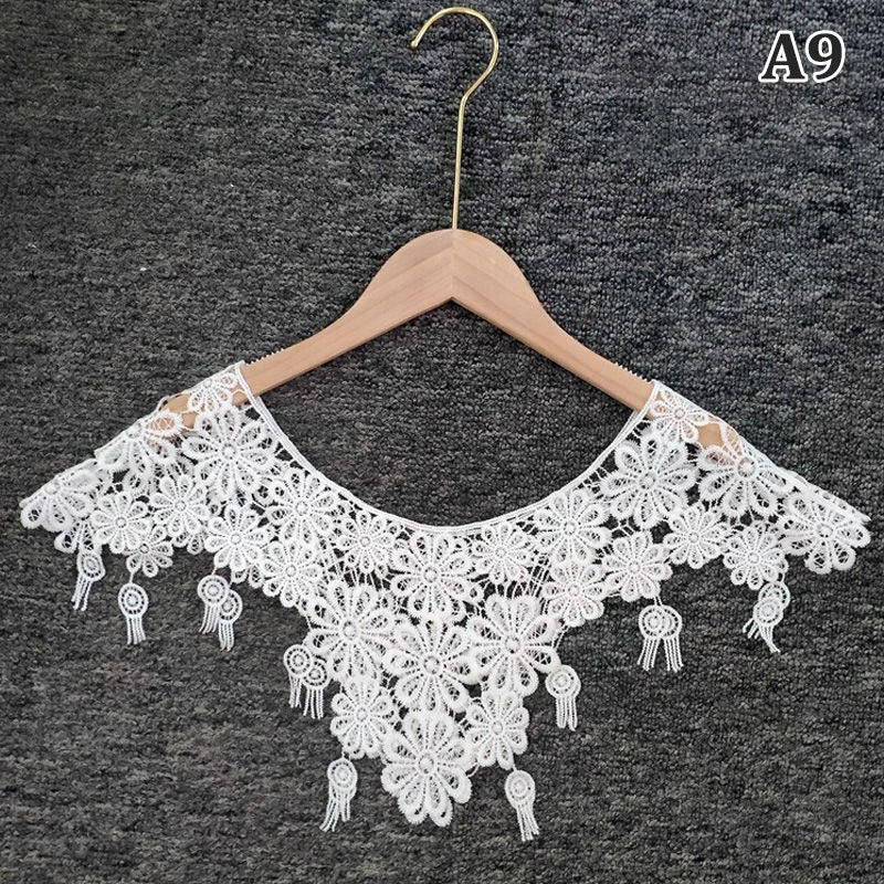 Crochet Floral Lace Capelet for Layering over Dresses and Tops
