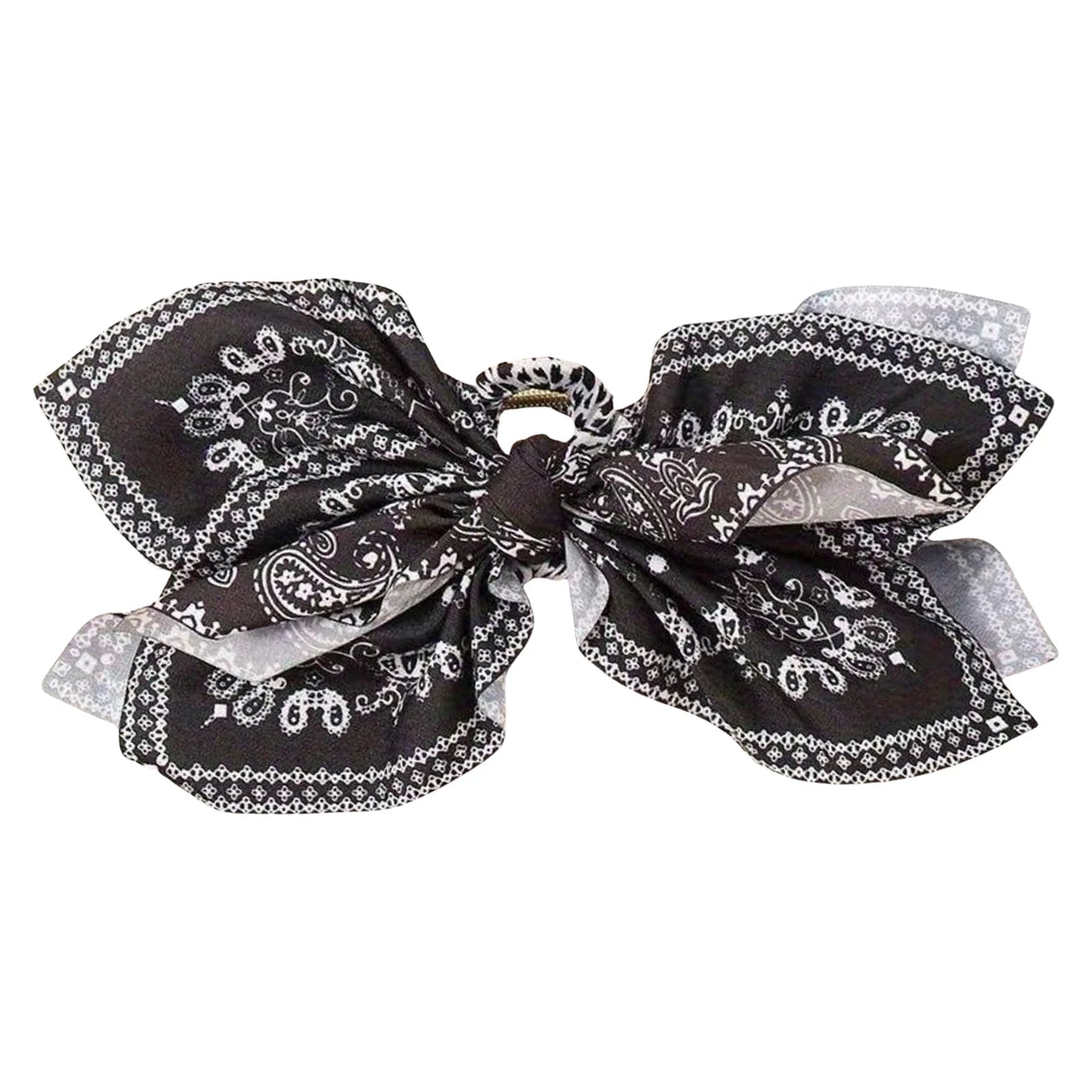 Decorative Paisley Bow Claw Hair Clip for Everyday Hair Styling