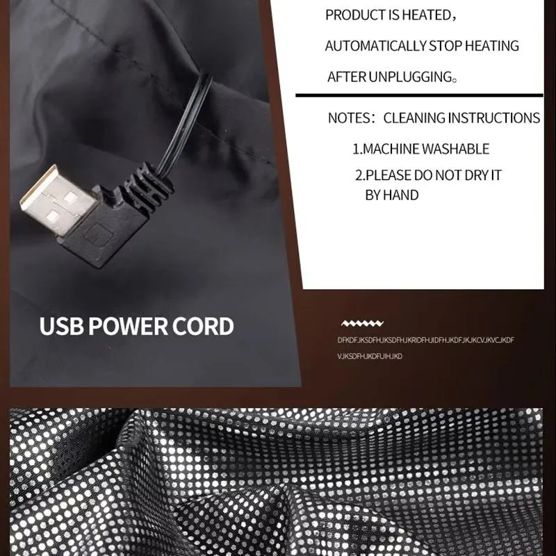 USB Heated Zip-Front Vest