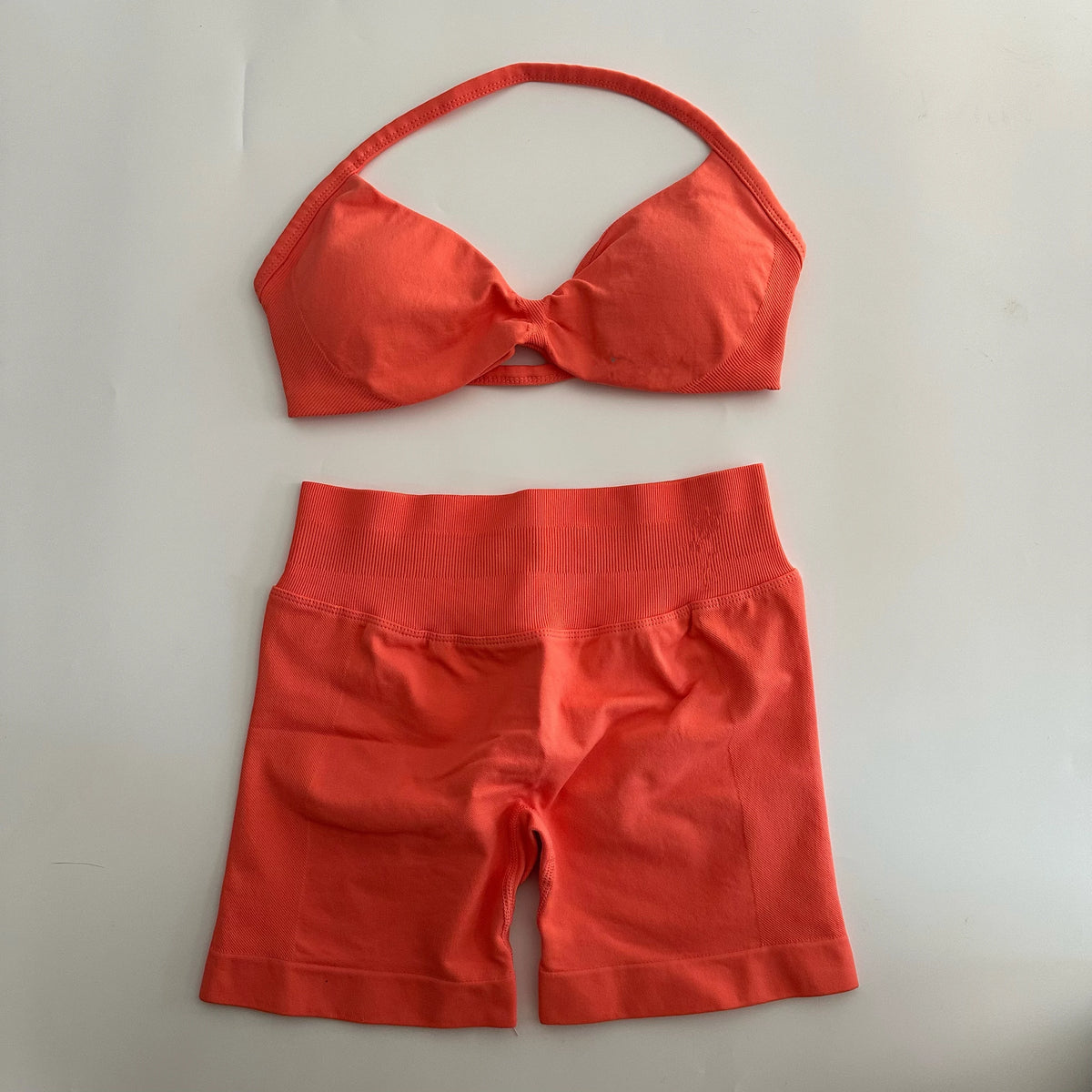 Women's Strappy Bra And Shorts Yoga Set For Workout Outfits