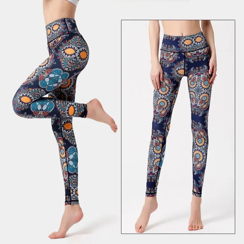 Women's Printed High-Waist Workout Leggings