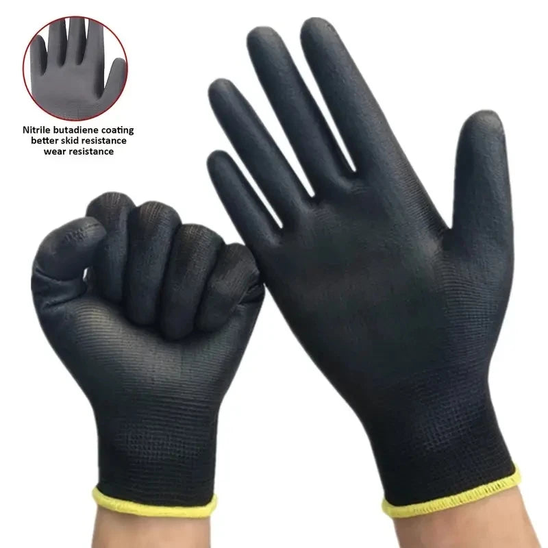 Full Finger Work Gloves with Contrasting Palm Coating