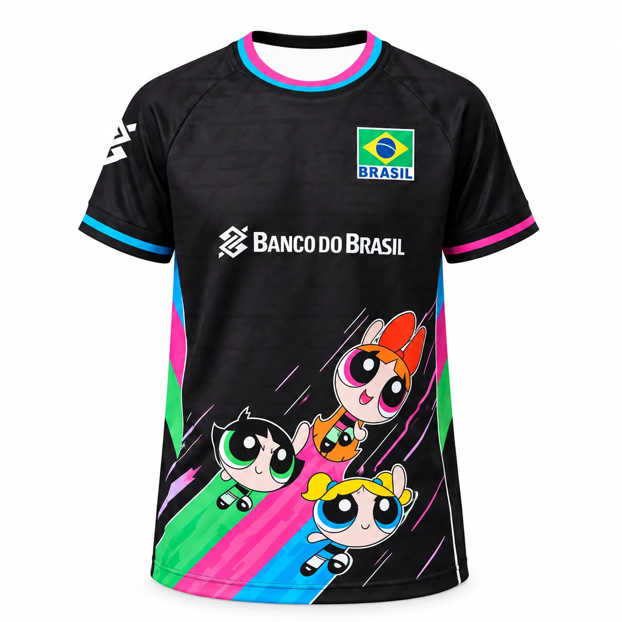 Brazil Cartoon Volleyball Short Sleeve Jersey For Sports Outfits