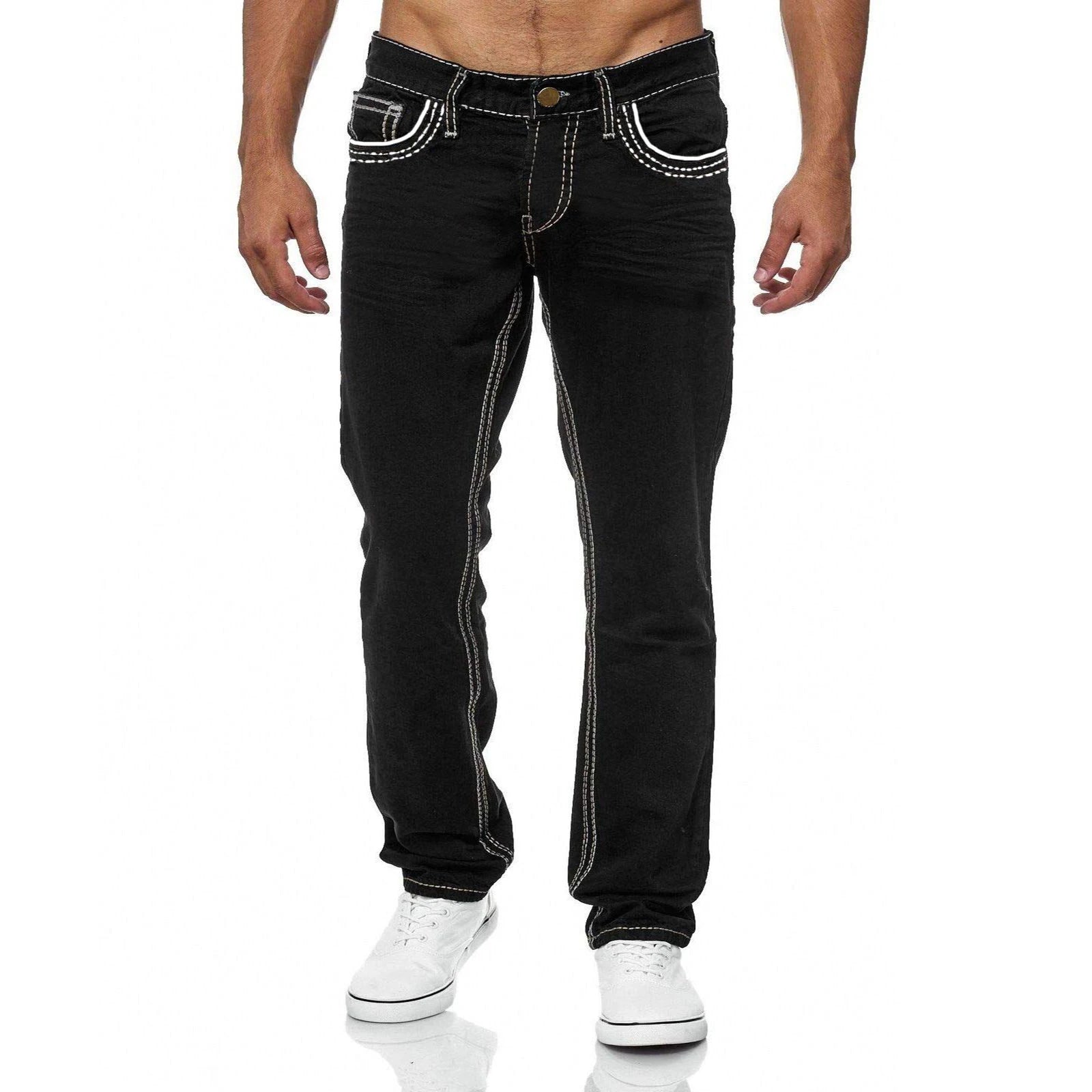 Men's Straight Leg Denim Jeans for Casual Everyday Wear